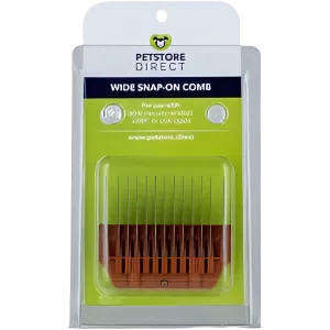 #1 1/2″ Brown Wide Snap on Comb by PetStore.Direct