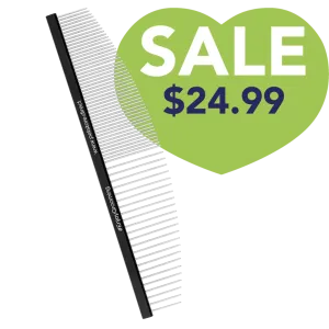 6.5" 50/50 Black Half-Moon Comb by PetStore.Direct
