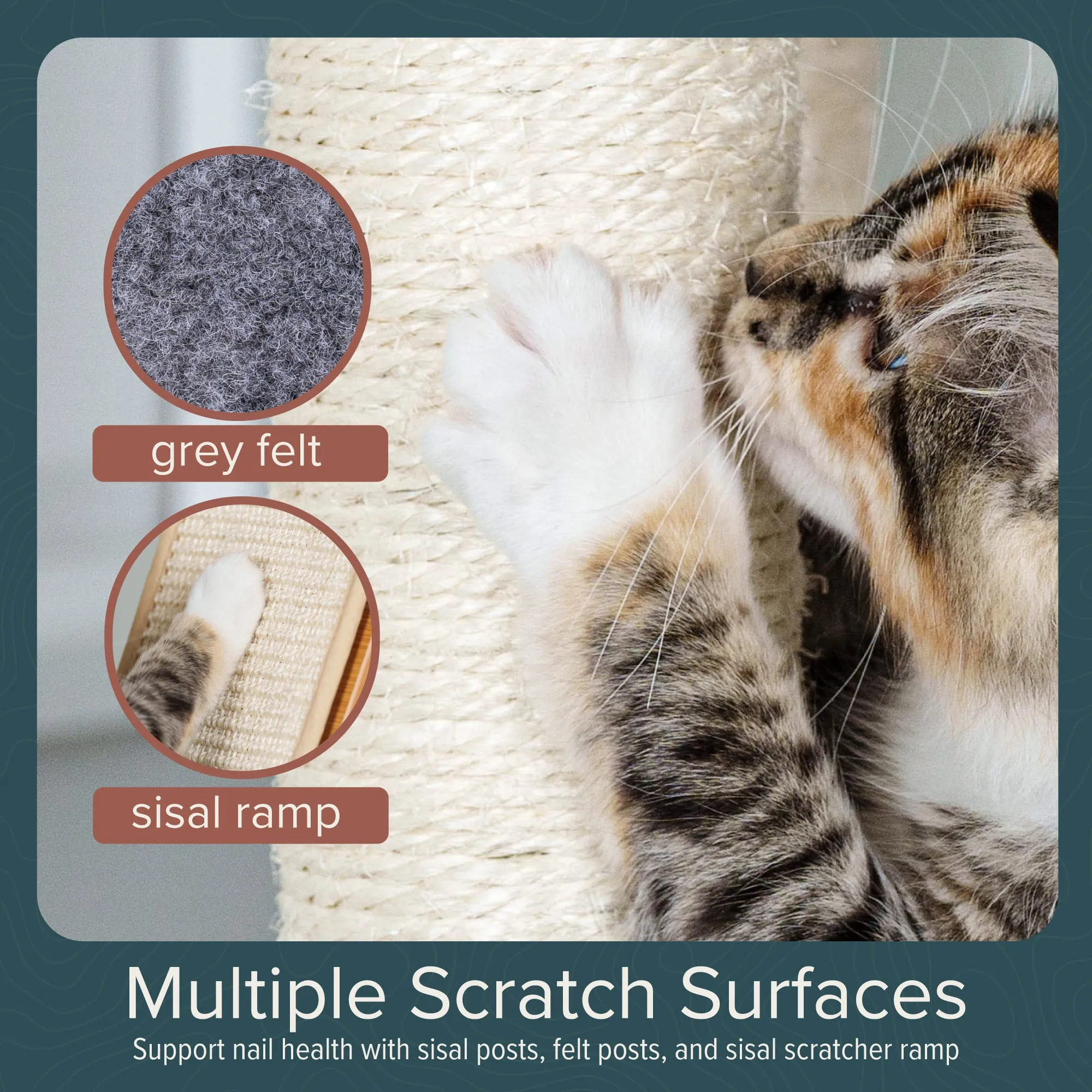 Ascentials by FurHaven Royal Suite Cat Tower (68”), Multi-Level Indoor Cat Tree