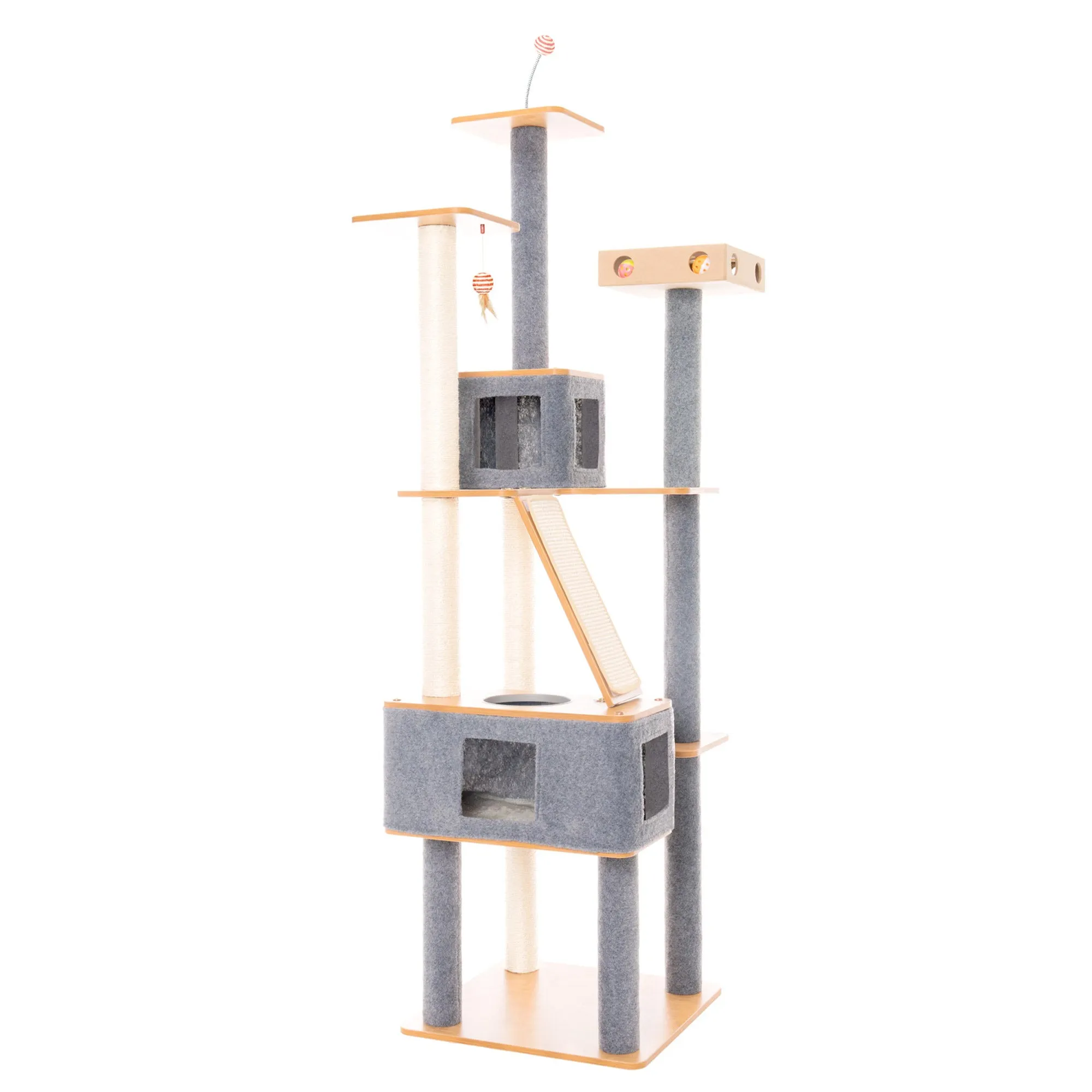 Ascentials by FurHaven Royal Suite Cat Tower (68”), Multi-Level Indoor Cat Tree