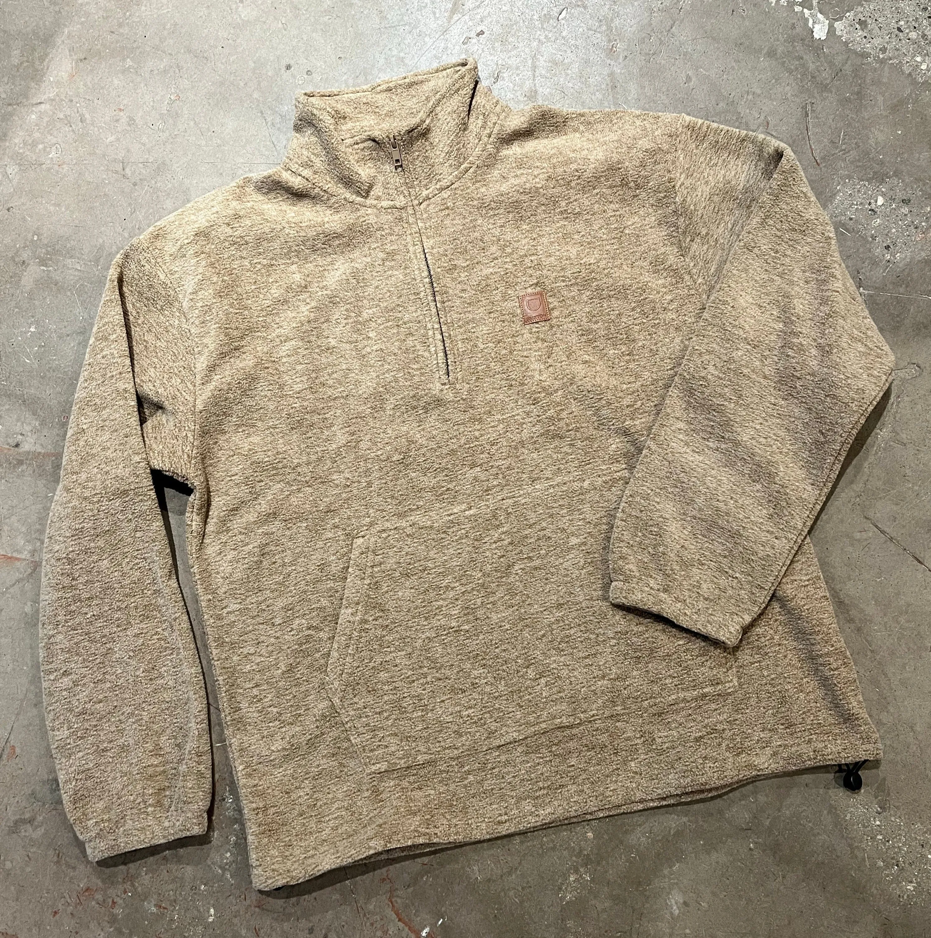 Brixton Beta 1/2 Zip Mock Neck Fleece - Oatmeal
