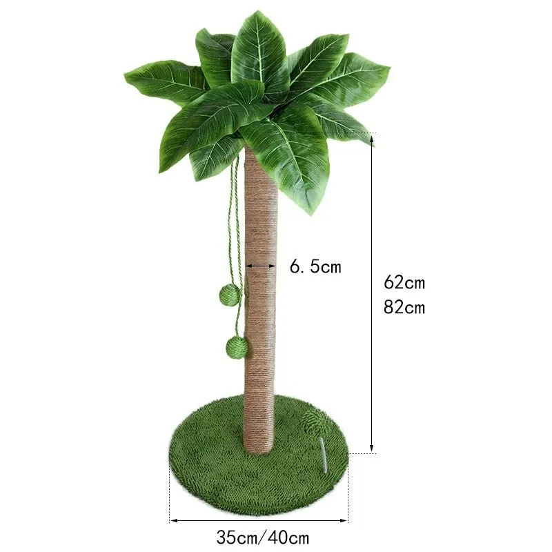 Cat Scratching Post Pole With Hanging Balls Toy