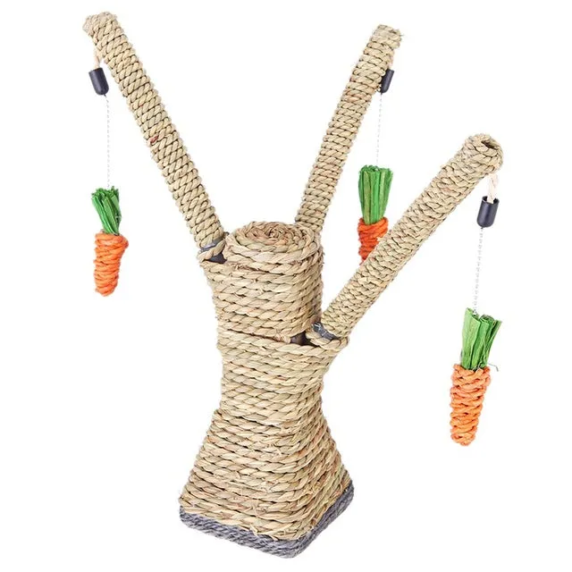Cat Scratching Tree Hanging Carrot 10*8*27CM