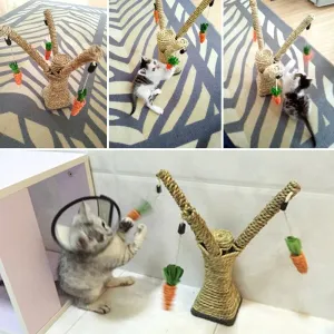 Cat Scratching Tree Hanging Carrot 10*8*27CM