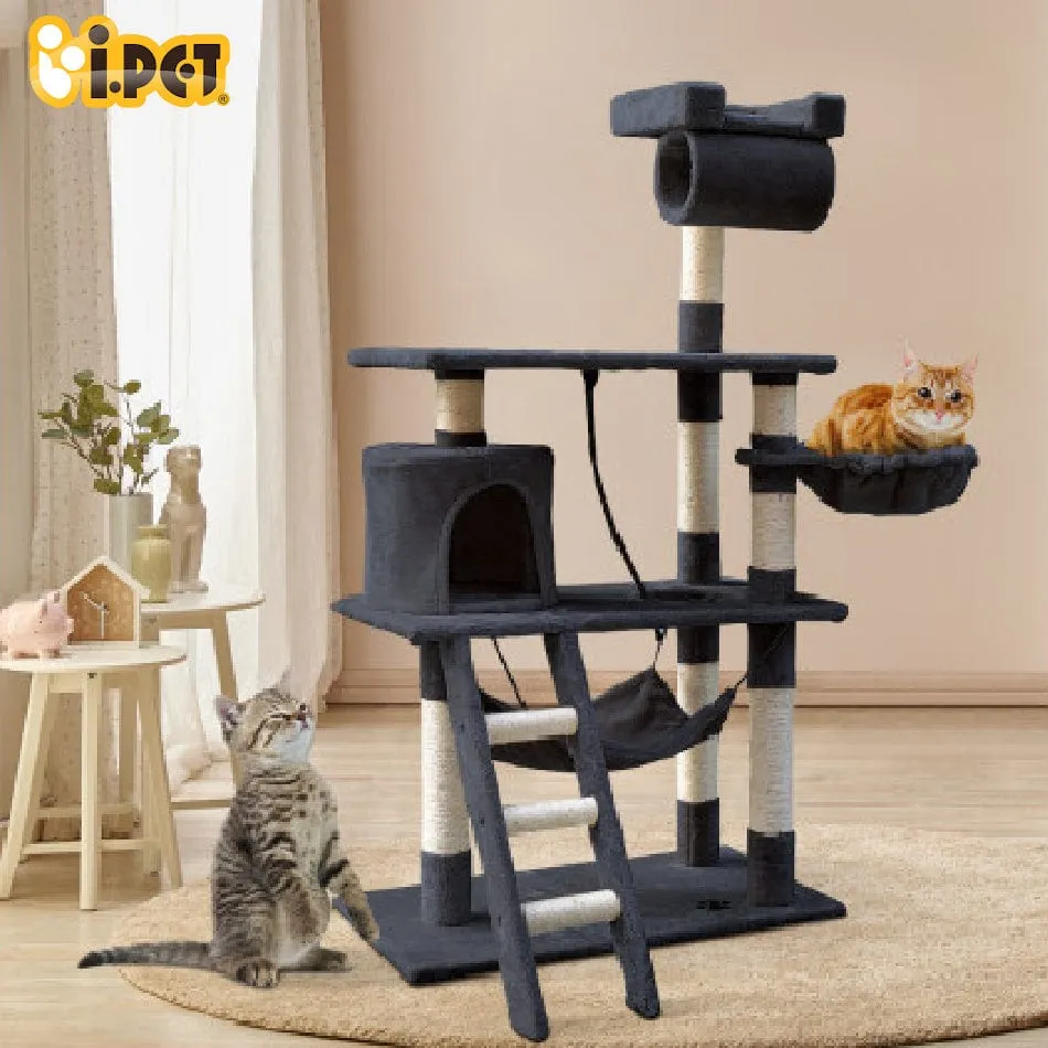 Cat Tree 141cm Trees Scratching Post Scratcher Tower Condo House Furniture Wood