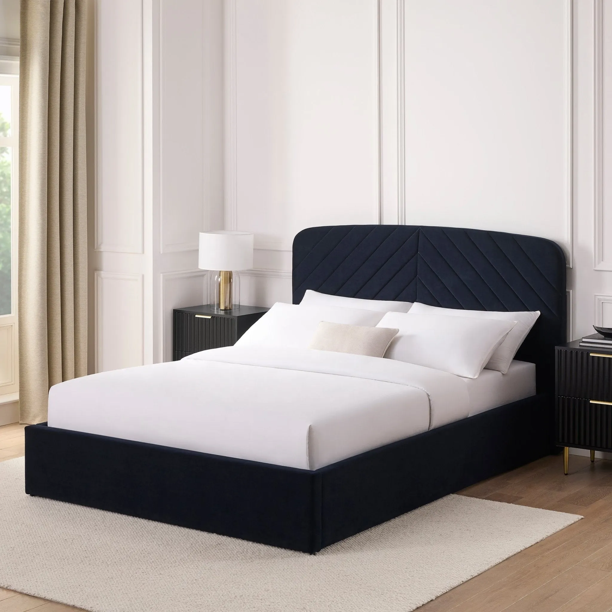 Charleston Ottoman Storage Bed -  Navy