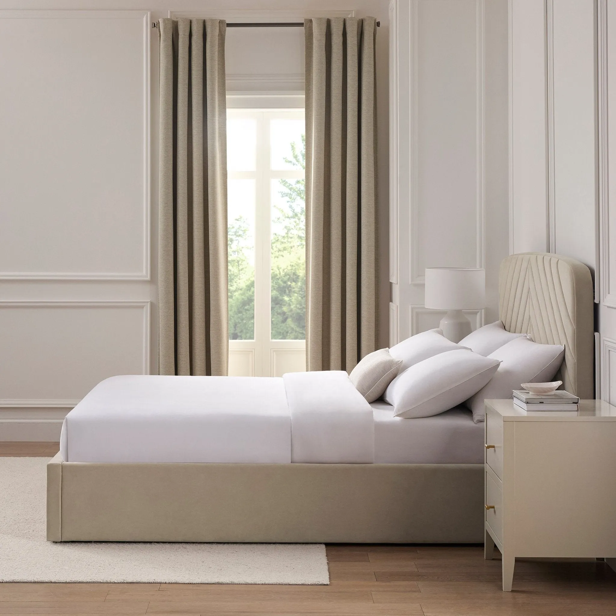 Charleston Ottoman Storage Bed -  Stone