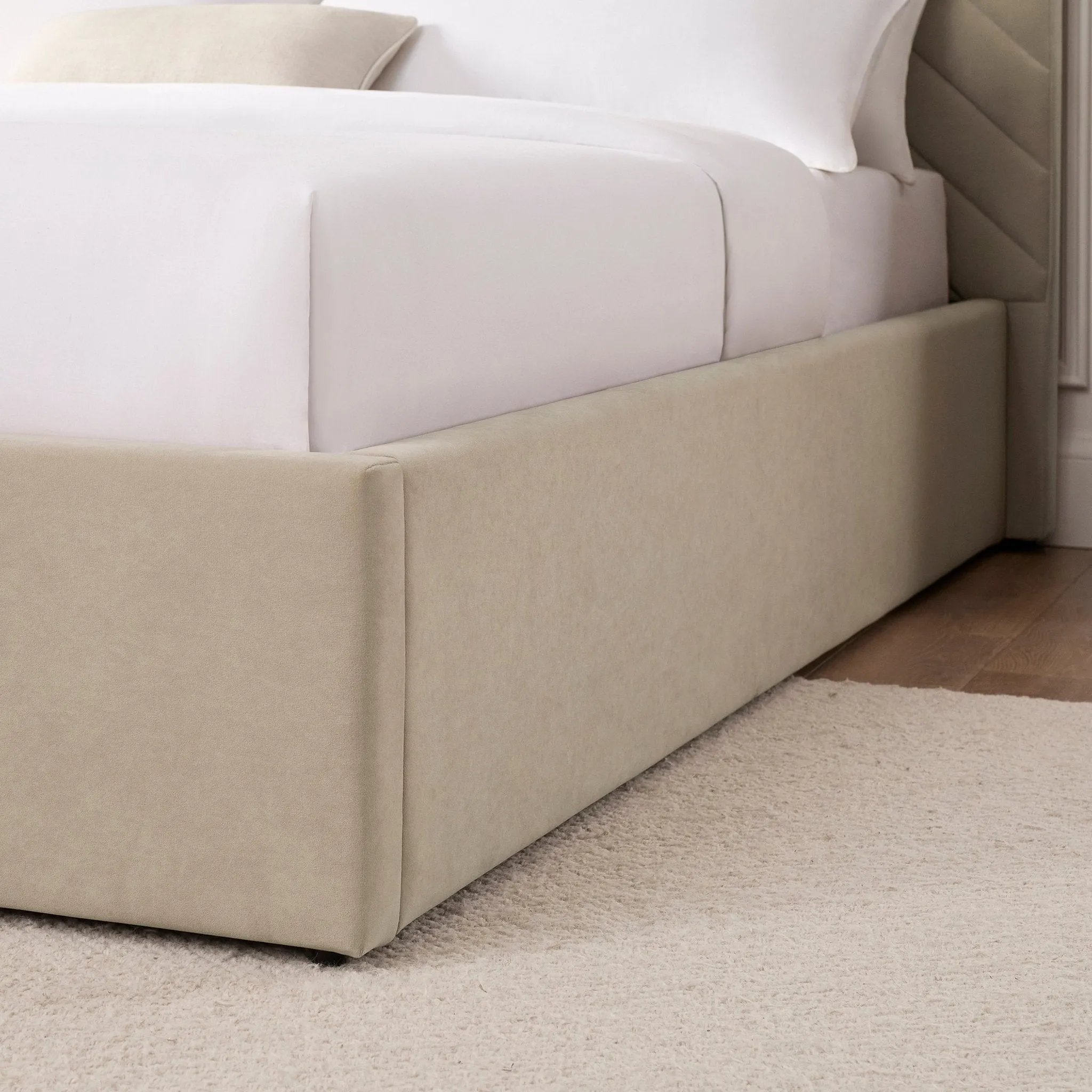Charleston Ottoman Storage Bed -  Stone