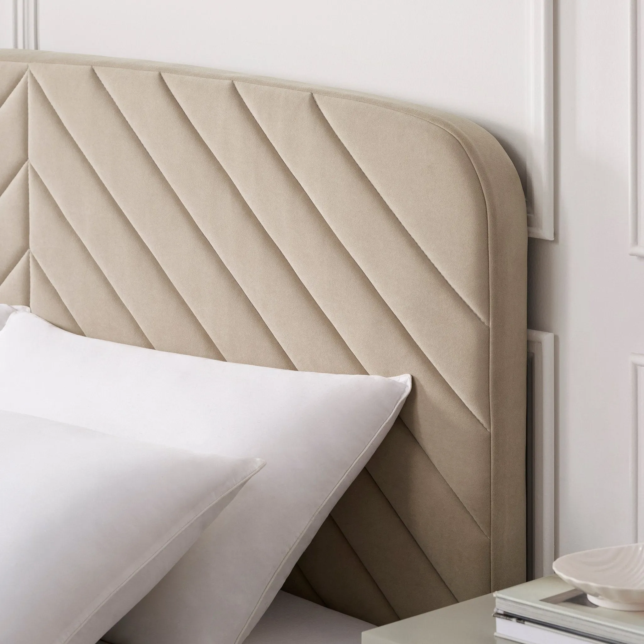 Charleston Ottoman Storage Bed -  Stone