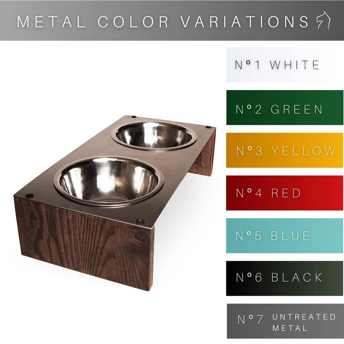 Dog bowl raised with wood legs
