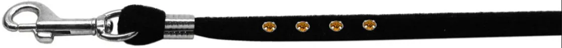 Dog, Puppy & Pet LEASH, "Black Velvet Jeweled"