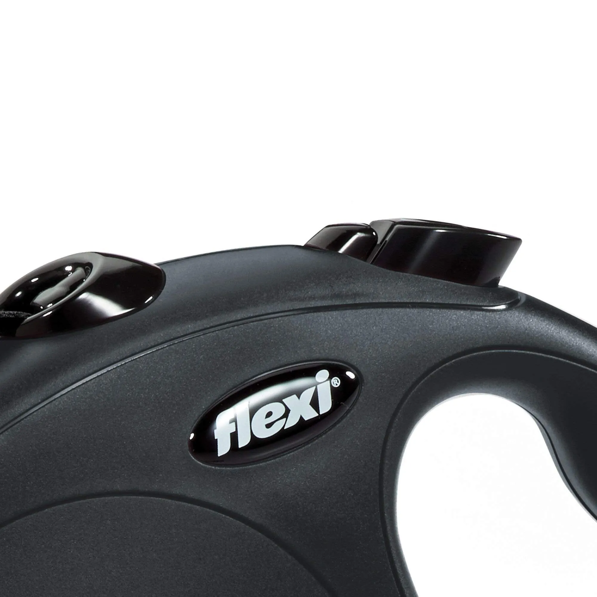 Flexi Classic Tape Rectractable Dog Leash - 110 Lbs - Black - Large - 16 Feet
