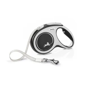 Flexi New Comfort Tape Rectractable Dog Leash - 33 Lbs - Gray - Small - 16 Feet
