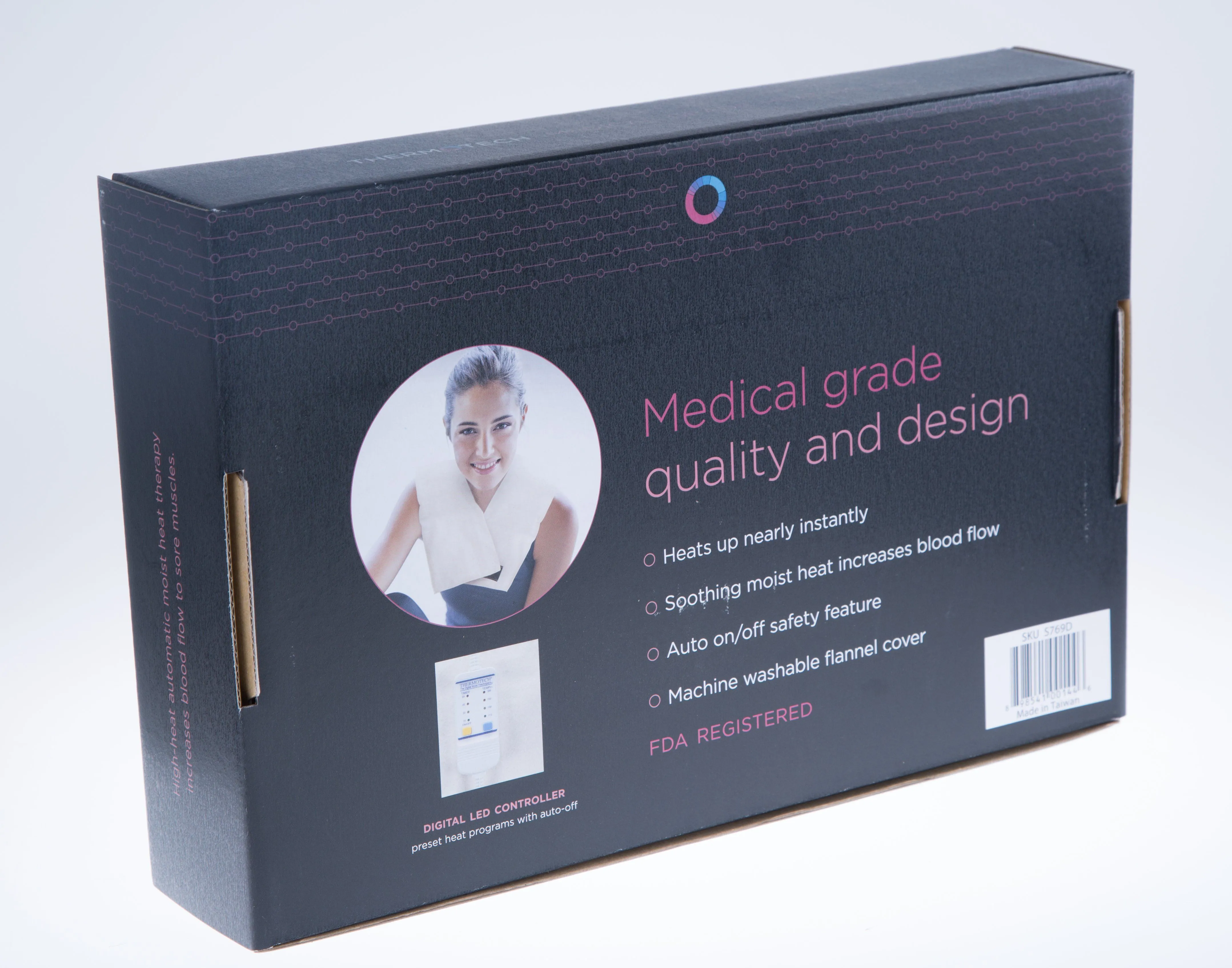 Infrared Automatic Moist Heat Pad, King Digital 14" x 26"