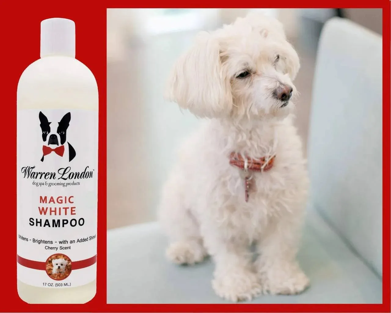Magic White Brightening Dog Shampoo - Cherry Scented