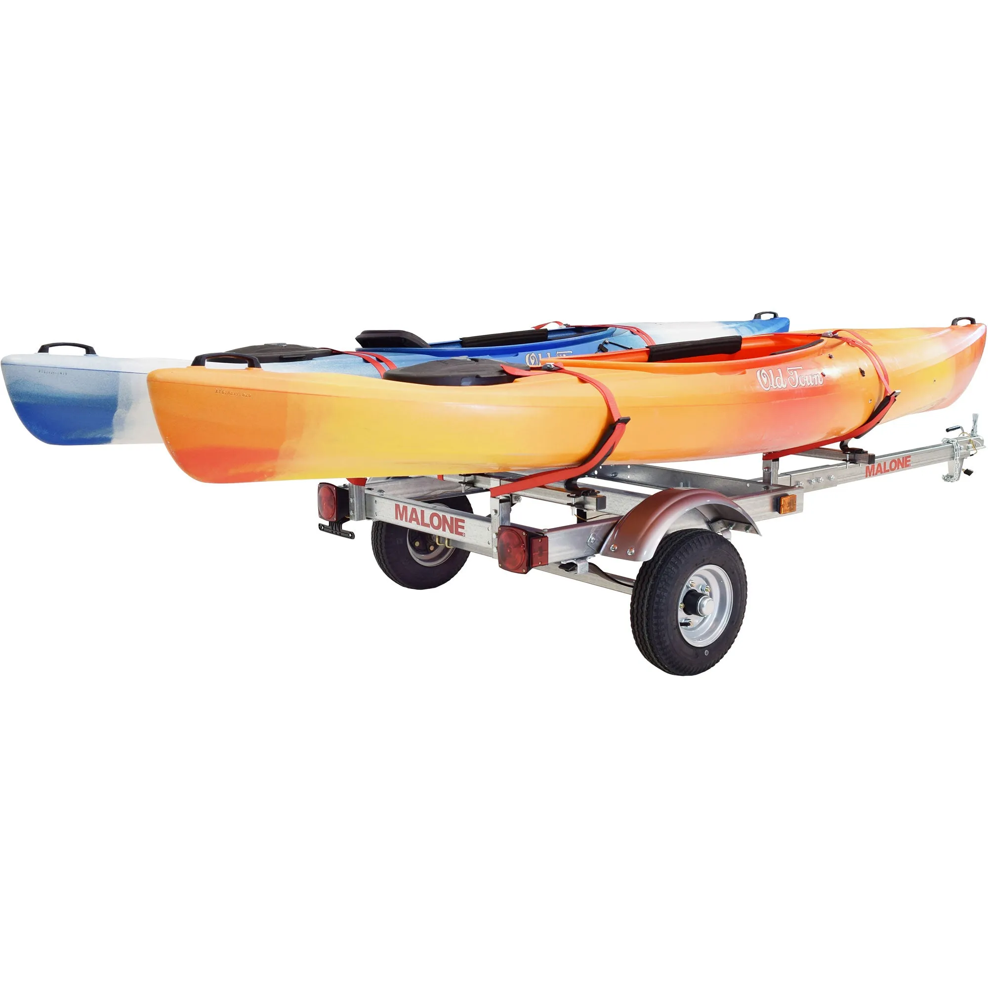 Malone EcoLight 2-Boat V-Rack Kayak Trailer Package - MPG586XV