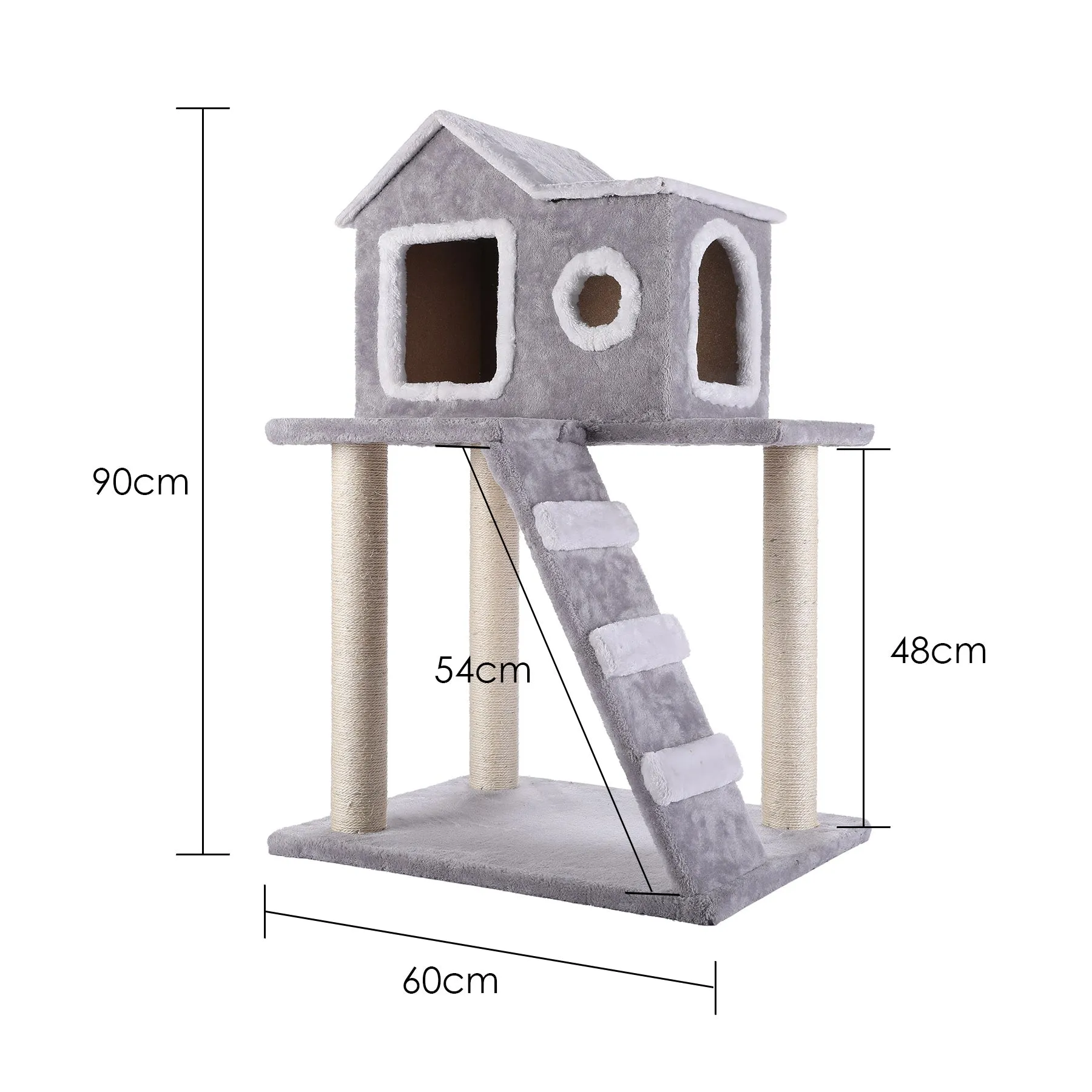New Melior 2 Tier Cat Tree Condo Tower with Scratching Posts!