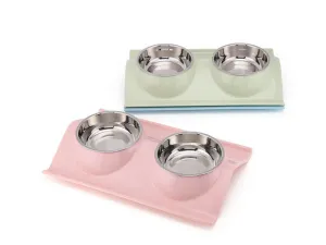 No Stainless Steel W-Shaped Leak-Proof Double Bowl 38*25*7.5Cm