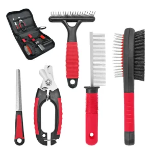 Pet Hair Grooming Brush Nail Clipper Tool Kit