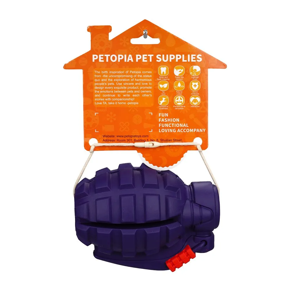 Petopia Tough Hand Grenade Rubber Dog Toy^^^