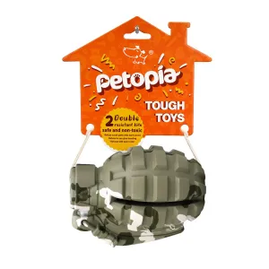 Petopia Tough Hand Grenade Rubber Dog Toy^^^