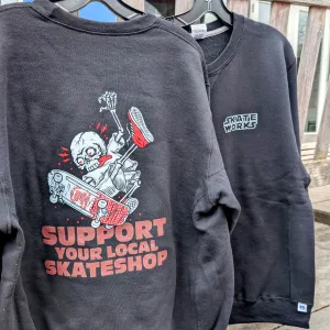 Skateworks Skate Shop Day 2025 "Skeleton" Crewneck Sweatshirt