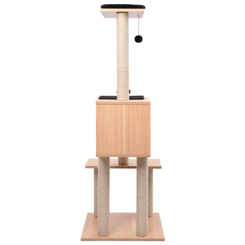 vidaXL Cat Tree with Sisal Scratching Mat 129 cm